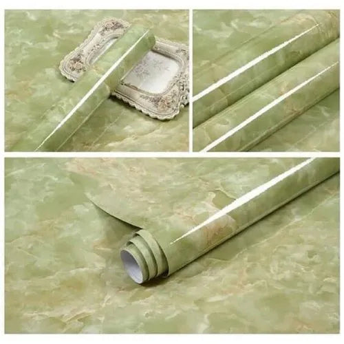 Green Marble Foil Paperv