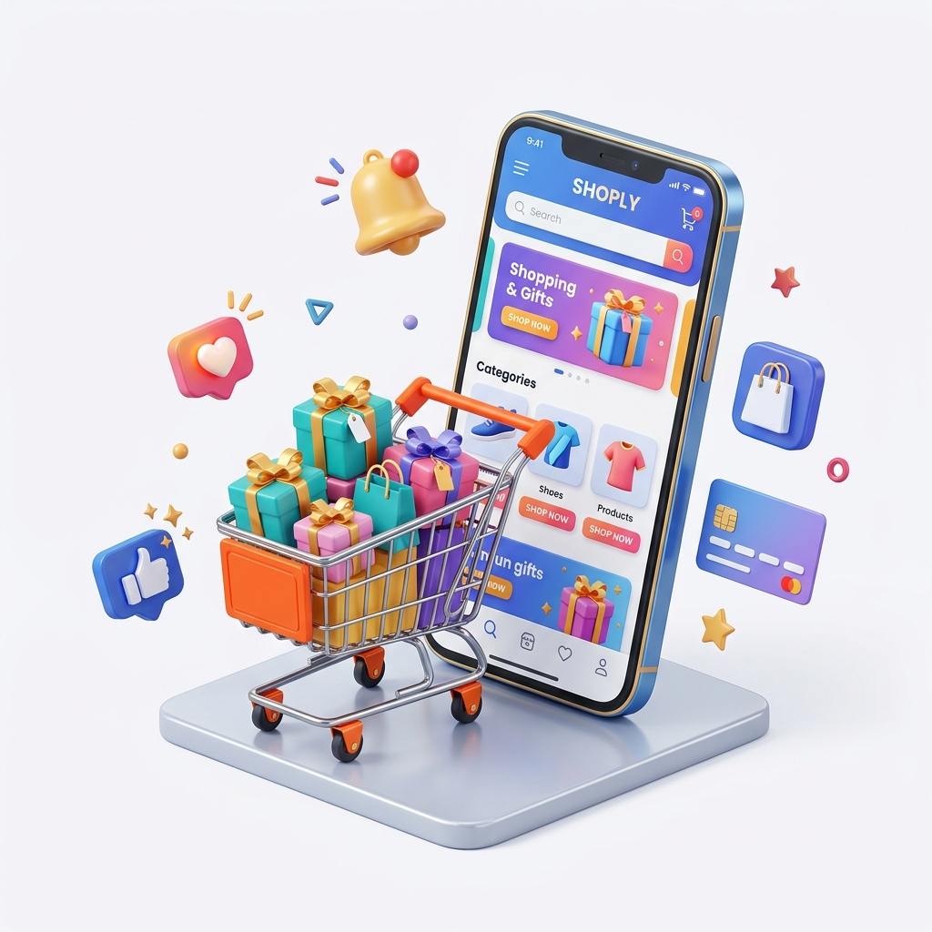 Final 3D E-Commerce Illustration